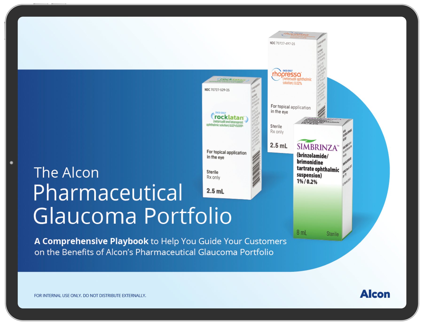 [CONFIRM] Page from the glaucoma portfolio playbook and field materials.